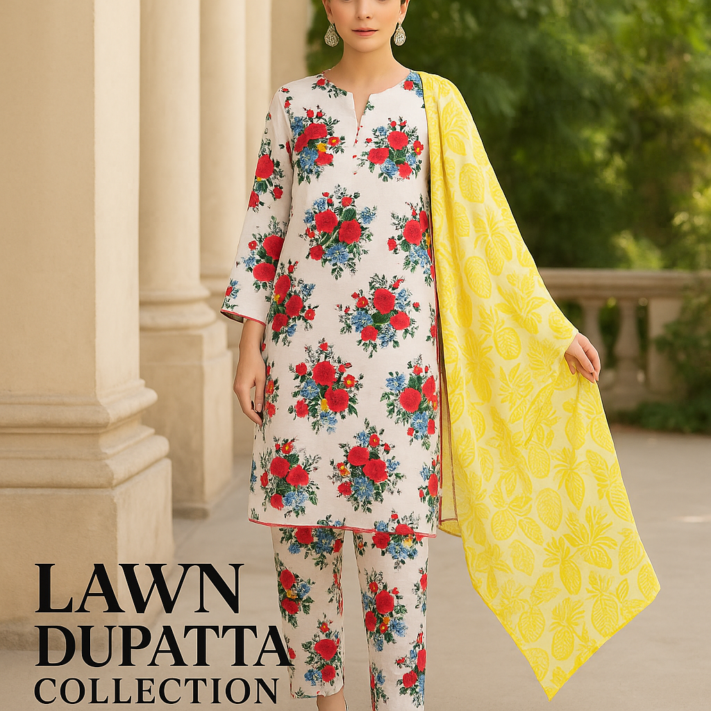 Zellbury Inspired Digital Printed Lawn Suit – 3 Piece