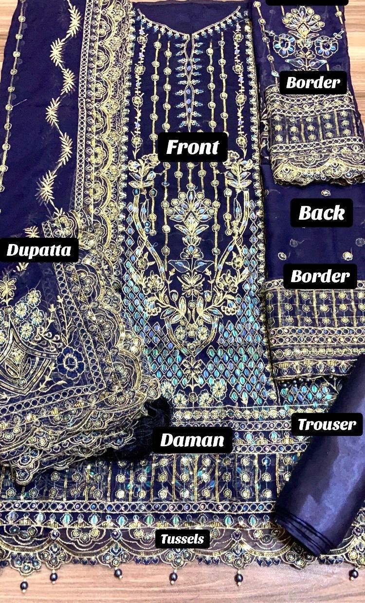 Luxury Chiffon Suit – Gulaal Inspired