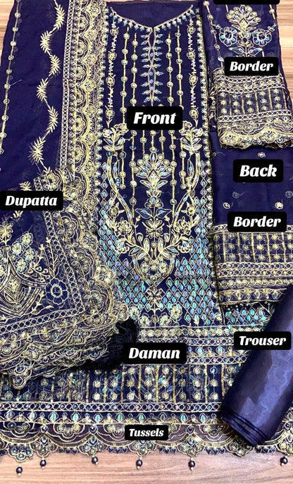 Luxury Chiffon Suit – Gulaal Inspired