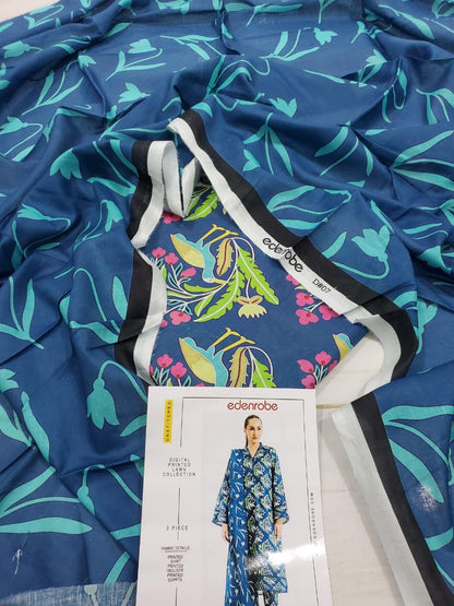Edenrope Inspired Digital Printed Lawn Suit – 3 Piece