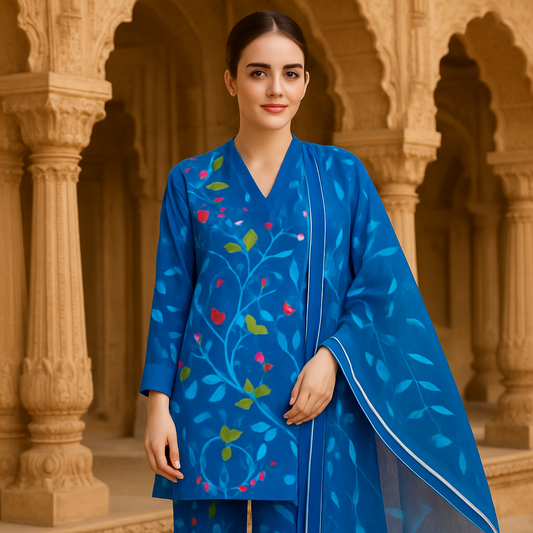 Edenrope Inspired Digital Printed Lawn Suit – 3 Piece