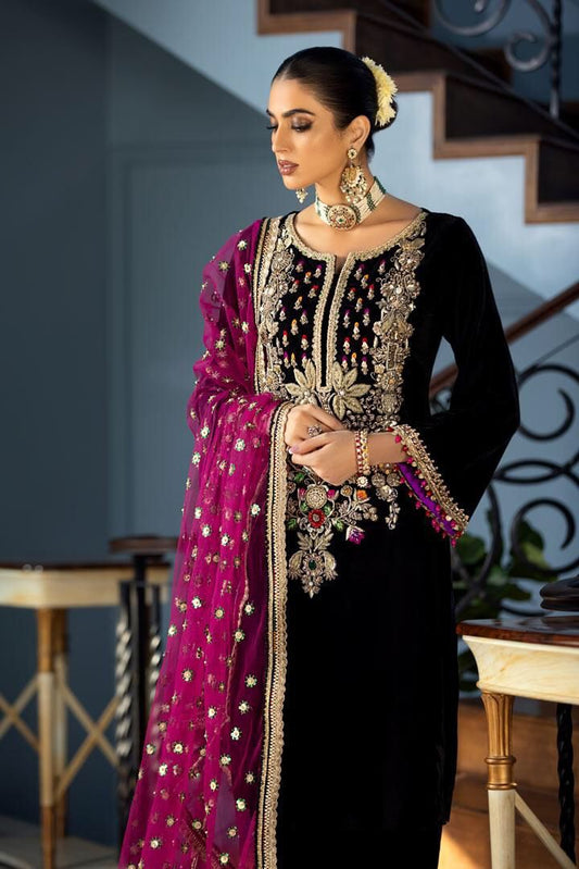 Luxury Velvet Wedding Ensemble – Khuda Baksh Inspired Collection