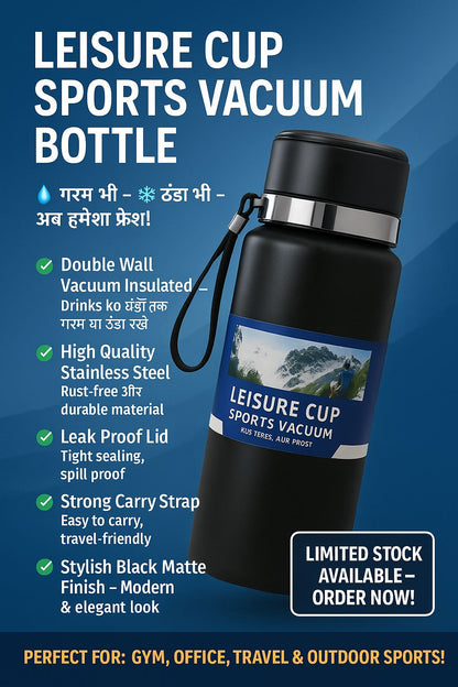 800ml Leisure Cup Sports Stainless Steel Water Bottle