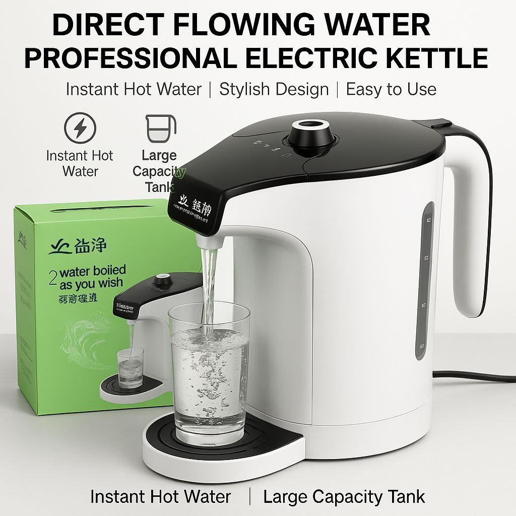 🔥 Heating 2 Modes Direct Flowing Water Professional Electric Kettle