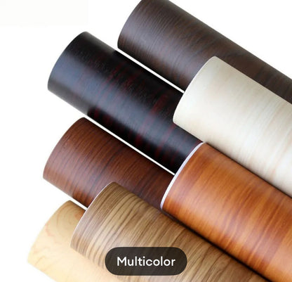 Waterproof Wood Grain PVC Vinyl Sticker – Self Adhesive Film for Furniture, Kitchen, Car & Door