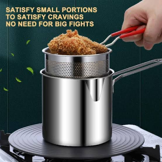🍳 Double Layer Stainless Steel Deep Frying Pot with Oil Drain Basket & Box Packing