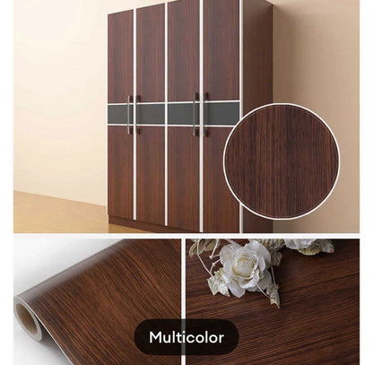 Waterproof Wood Grain PVC Vinyl Sticker – Self Adhesive Film for Furniture, Kitchen, Car & Door