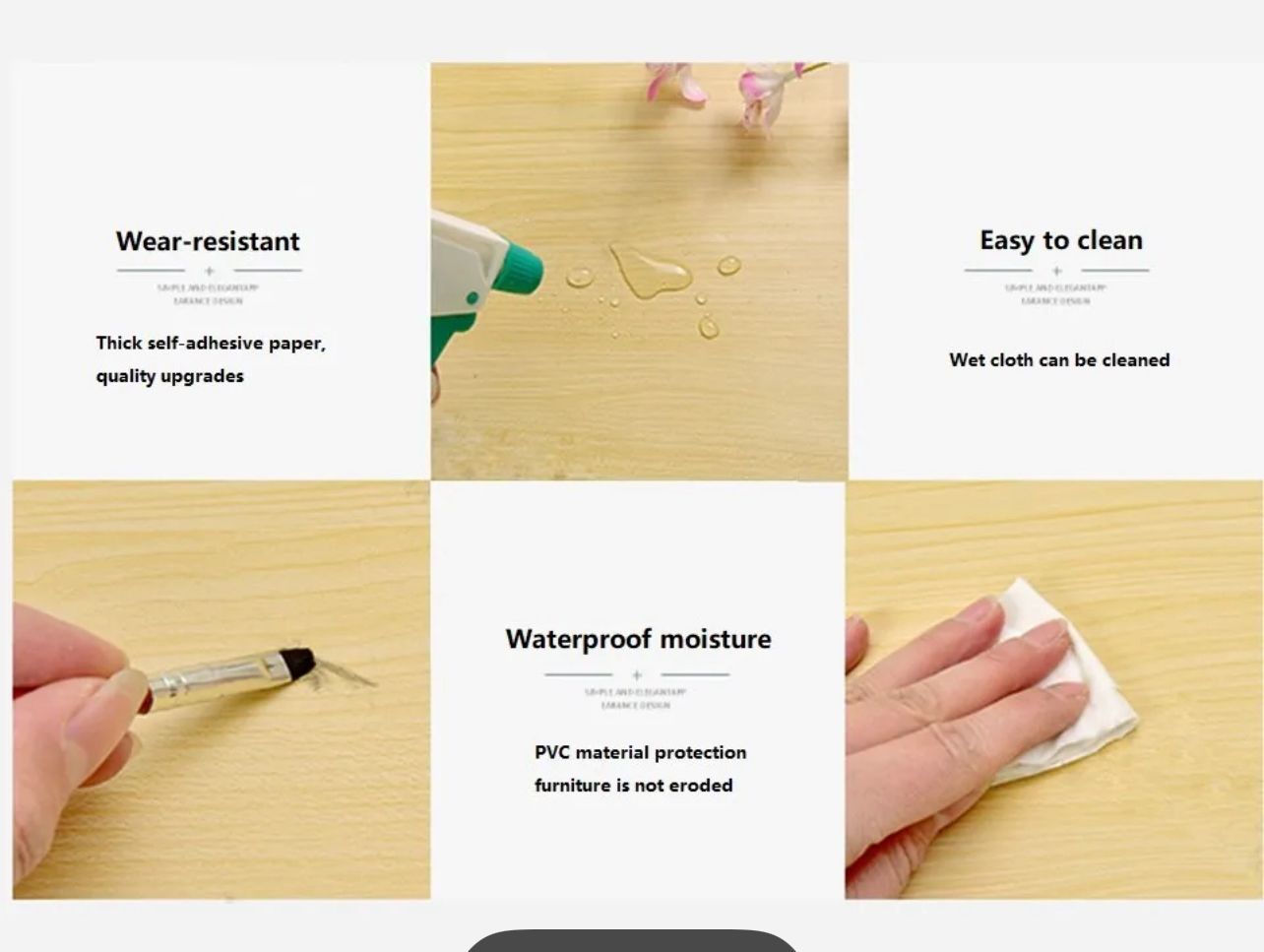 Waterproof Wood Grain PVC Vinyl Sticker – Self Adhesive Film for Furniture, Kitchen, Car & Door